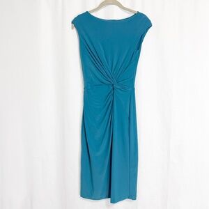 LAUREN Ralph Lauren Turquoise Blue Sleeveless Sheath Dress Size 2 NWT